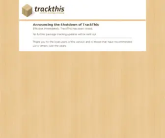 Usetrackthis.com(Track UPS/Fedex/USPS/DHL Packages by Email) Screenshot