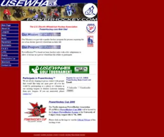 Usewha.org(Electric Wheelchair Hockey Association Web Site) Screenshot