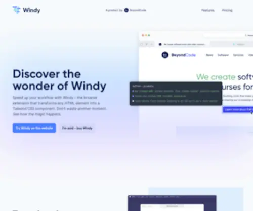 Usewindy.com(Windy is a browser extension for google chrome and firefox) Screenshot