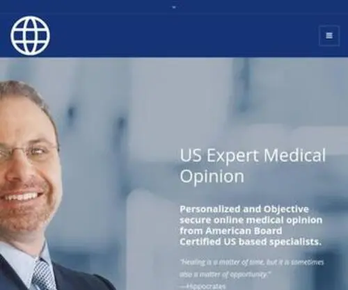 Usexpertmedicalopinion.com(The mission of MyUSADr) Screenshot