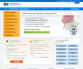 Usfosha.com(OSHA 10 & 30 Hour Online Training Courses) Screenshot