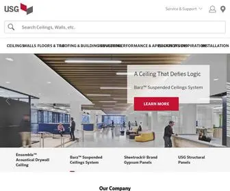 USG.com(Drywall, Ceiling & Flooring Manufacturer) Screenshot