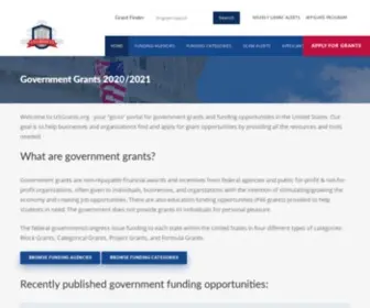 Usgrants.org(Government Grants 2020/2021) Screenshot