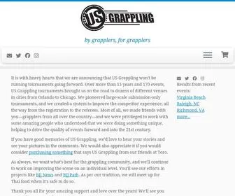 Usgrappling.com(US Grappling Brazilian Jiu Jitsu and Submission Grappling Tournaments) Screenshot