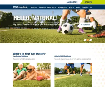 Usgreentech.com(Synthetic Turf Mineral & Natural Infills) Screenshot