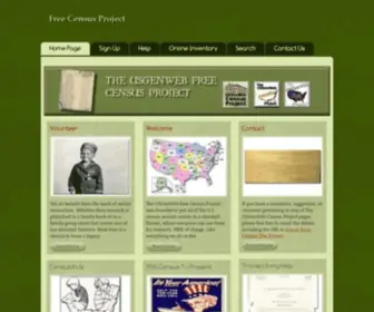 Usgwcensus.org(Free Census Project (USGenWeb)) Screenshot