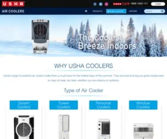 Ushaaircoolers.com(USHA Air Coolers) Screenshot