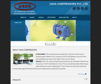 Ushacompressors.com(Usha) Screenshot