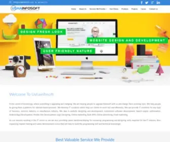 Ushainfosoft.com(Search engine optimization company) Screenshot