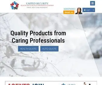 Ushandc.com(United Security Health and Casualty) Screenshot