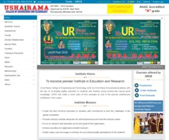 Usharama.edu.in(Usha Rama College of Engineering and Technology) Screenshot
