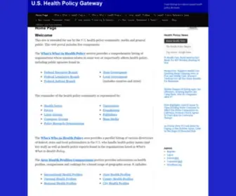 Ushealthpolicygateway.com(U.S) Screenshot
