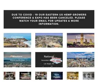 Ushempexpos.com(US Hemp Growers Conferences & Expos) Screenshot