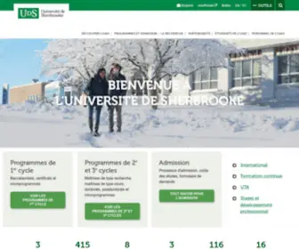 Usherbrooke.ca(Université) Screenshot