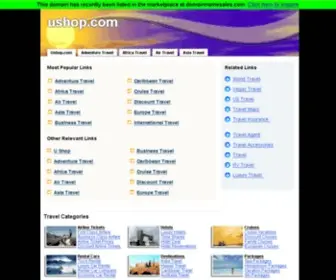 Ushop.com(The Leading U Shop Site on the Net) Screenshot
