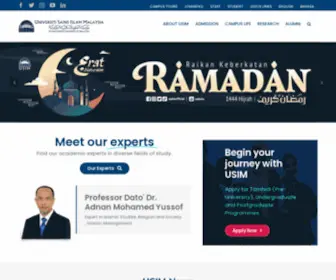 Usim.edu.my(Official Web Portal of Universiti Sains Islam Malaysia (USIM)) Screenshot
