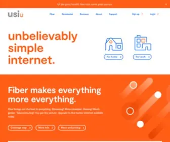 Usinternet.com(Unbelievably Simple Fiber Internet & Business Services) Screenshot