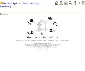 Usiscript.com(Script shell online tool script UsiScript) Screenshot