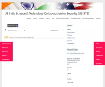 Usists.com(US India Science & Technology for Security (USISTS)) Screenshot