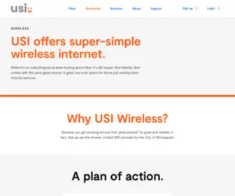 Usiwireless.com(USI Wireless Internet Service) Screenshot