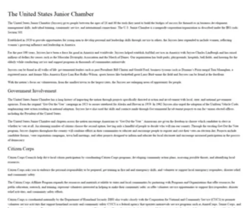 Usjaycees.org(The United States Junior Chamber) Screenshot