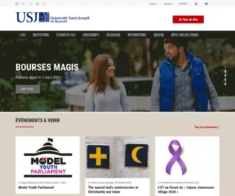 USJ.edu.lb(Site de l'Université Saint) Screenshot