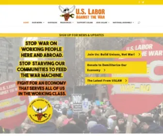 Uslaboragainstwar.org(Labor) Screenshot