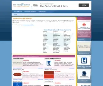 Uslawfirmslawyers.com(US Law firms and Lawyers) Screenshot