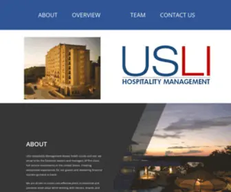 Usli-HM.com(USLI Hospitality Management) Screenshot