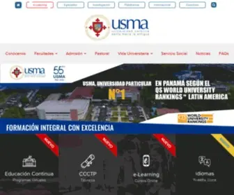 Usma.ac.pa(Universidad Santa María La Antigua) Screenshot