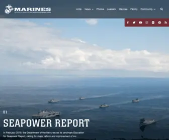 USMC.mil(Official website of the United States Marine Corps) Screenshot
