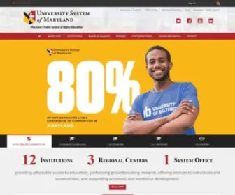 USMD.edu(The University System of Maryland) Screenshot