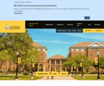 USM.edu(The university of southern mississippi) Screenshot