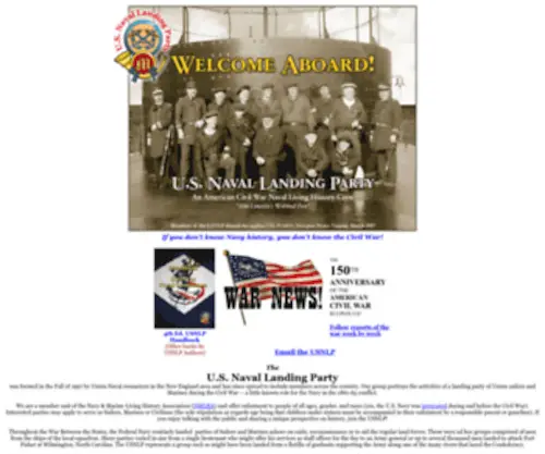 USNLP.org(Naval Landing Party (USNLP) American Civil War Naval Reenactors) Screenshot