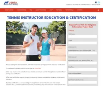 Usnta.com(Become a Tennis Instructor) Screenshot