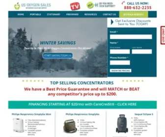 Usoxygensales.com(US Oxygen Sales) Screenshot