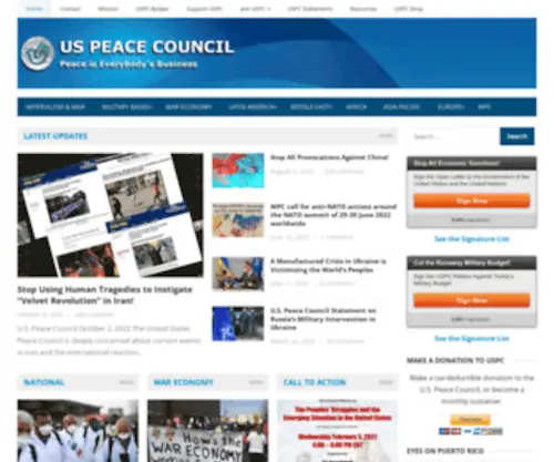 Uspeacecouncil.org(Peace Council) Screenshot