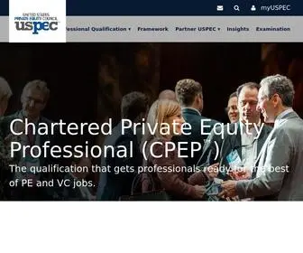 Uspec.org(Private Equity Certification) Screenshot