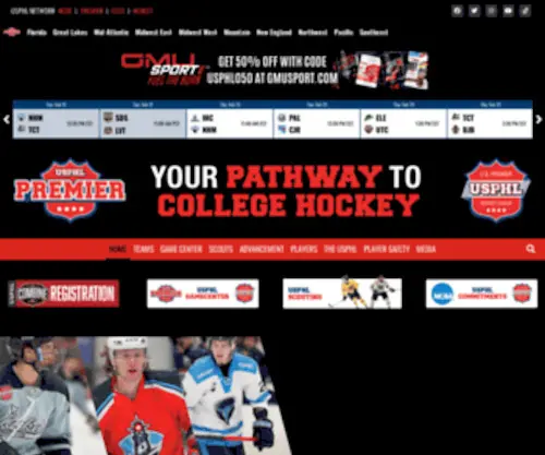 Usphlpremier.com(USPHL Premier Division) Screenshot