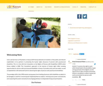 Uspkenya.org(Users and Survivors of Psychiatry in Kenya) Screenshot