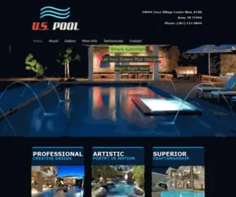 Uspoolbuilder.com(Katy Custom Pool Builder) Screenshot