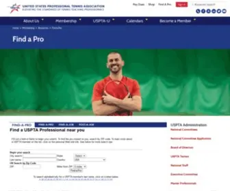 Usptafindapro.com(USPTA Tennis Jobs) Screenshot