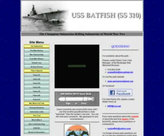 Ussbatfish.com(THE OFFICIAL USS BATFISH (SS 310) WEB SITE) Screenshot