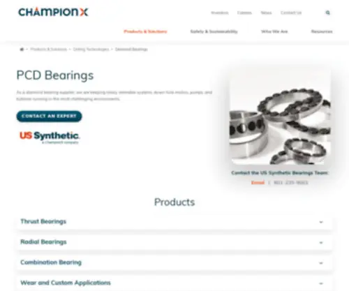 Ussbearings.com(Diamond Bearing Supplier) Screenshot