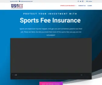 Usscinsurance.com(Sports Fee Insurance) Screenshot