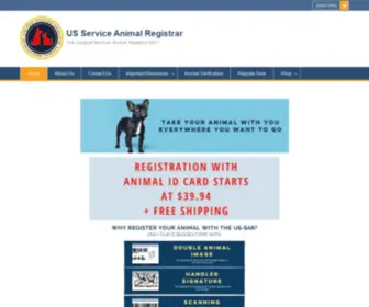 Usserviceanimalregistrar.org(US Service Animal Registrar) Screenshot