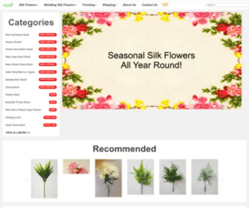 Ussilkflowers.com(Discount wedding & arrangement silk flowers) Screenshot