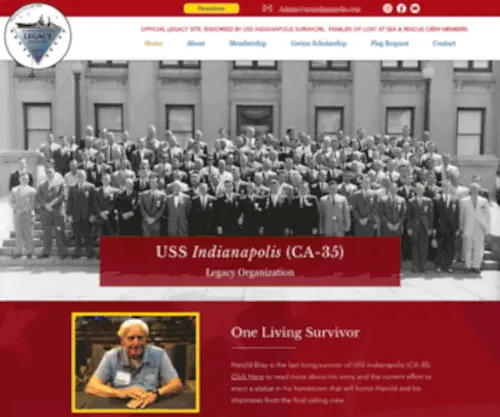 Ussindianapolis.org(USS Indianapolis Official) Screenshot