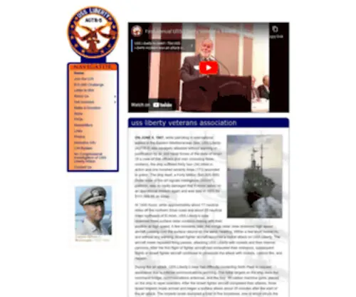 Usslibertyveterans.org(USS Liberty Veterans Association) Screenshot