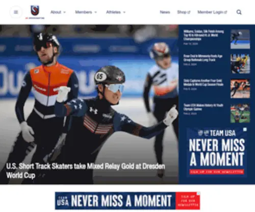 Usspeedskating.org(Usspeedskating) Screenshot